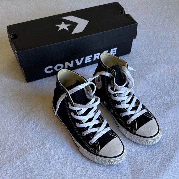Converse Other - Converse Kids Black and White High-Top Sneakers